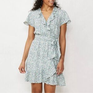 LC Lauren Conrad Faux Wrap Floral Dress